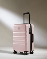 Large Cabin Suitcase In Moorland Pink - Icon Stripe