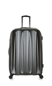 Tiber Embossed Medium Suitcase Charcoal