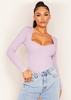 Aaliyah Lilac Bust Cup Bandage Rib Bodysuit