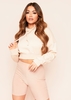 Abbi Sand Cropped Drawstring Hoodie