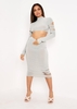 Ada Sage Side Cut Out Midi Skirt