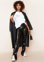 Ada White Boss Babe Definition Slogan Oversized T-Shirt