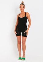 Adalynn Black Laddered Knitted Playsuit