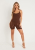 Adalynn Chocolate Laddered Knitted Playsuit