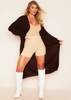 Addie Chocolate Longline Knit Cardigan
