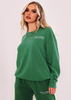 Alesha Green Missy Empire Text Oversized Sweatshirt