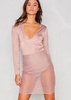 Aleta Rose Pink Sheer Bodycon Mini Skirt