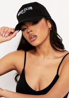 Amanda Black Missy Club Embroidered Cap
