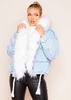 Amanda Light Denim Faux Fur Jacket