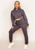 Angela Charcoal Elasticated Hem Drawstring Joggers