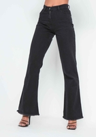 Anica Black Wash High Waisted Straight Leg Jeans