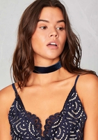 Anna Navy Velvet Choker