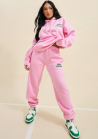 Annabella Baby Pink Printed Cuffed Joggers