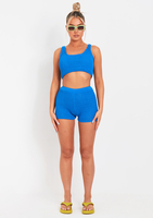 Antonia Blue Crochet Knit Shorts