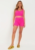 Antonia Pink Crochet Knit Shorts