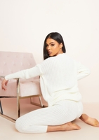 Anya Cream Knit Jumper Loungewear Set