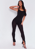 Ava Black Knitted Open Back Jumpsuit