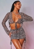 Bella Zebra Print Mesh Mini Skirt
