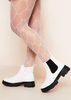 Beth White Chunky Sole Chelsea Boots