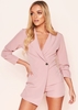 Betsy Pink Wrap Blazer Playsuit