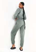 Blake Green Washed Casual Joggers