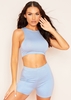 Brie Blue Racer Crop Top