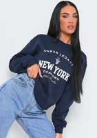 Brooke Navy New York Graphic Sweatshirt