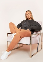 Calis Camel Drawstring Basic Joggers