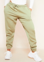 Calis Olive Green Drawstring Basic Joggers
