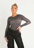 Caroline Black And White Moon Print Bodysuit