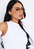 Cassie Gold Frameless Rectangle Sunglasses