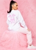 Cate White Oriental Dragon Graphic Oversized Sweatshirt