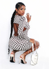 Charlotte Chocolate Print Cut Out Back Mini Dress