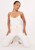 Chi White Slinky Double Thickness Strappy Bodysuit