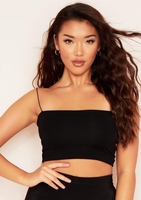 Chris Black Double Thickness Thin Strap Crop Top