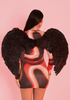 Cici Black Halloween Feather Wings