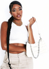 Clarissa Ivory Ruched Shoulder Bag