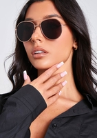 Cleo Gold Aviator Sunglasses