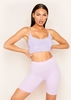 Corazon Lilac Basic Round Scoop Neck Strappy Bralet