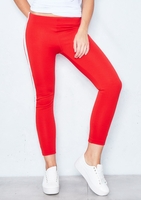 Daisy Red Stripe Tie Waist Cropped Trousers