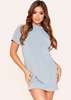Daleyza Grey Basic Jersey T-Shirt Dress
