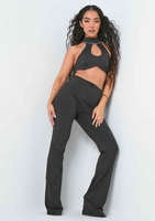 Daniella Black Diamante High Neck Jumpsuit