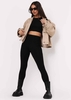 Demi Black Thick Jersey Basic Leggings