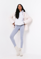 Demi Grey Thick Jersey Basic Leggings