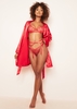 Demi Red Satin Tie Waist Robe