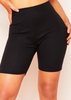 Derica Black RIbbed Knit Cycle Shorts