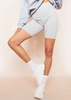 Derica Grey Ribbed Knit Cycle Shorts