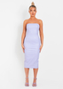 Elle Lilac PU Bandeau Midi Dress