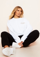 Elli White Self Love Is Needed Slogan Oversized Sweatshirt