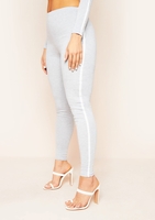 Ellie Light Grey Contrast Stripe Leggings